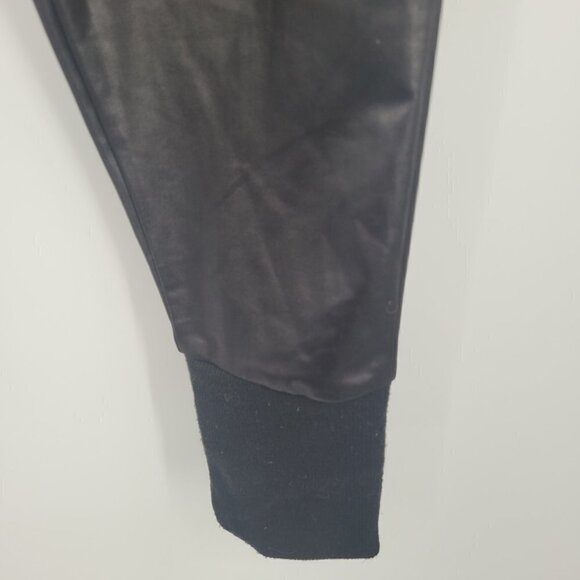 Vegan Leather Black Jogger - Picture 4 of 10